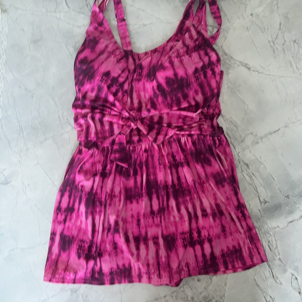 Denim & Co. Tie Dyed Swim Dress